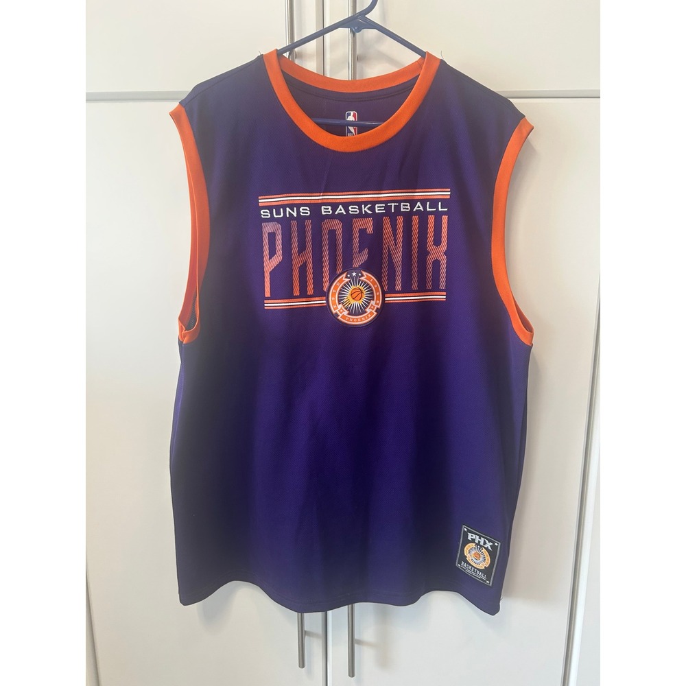 NBA Phoenix Suns Basketball Jersey Shirt Mens XL Purple Orange Mesh Sleeveless